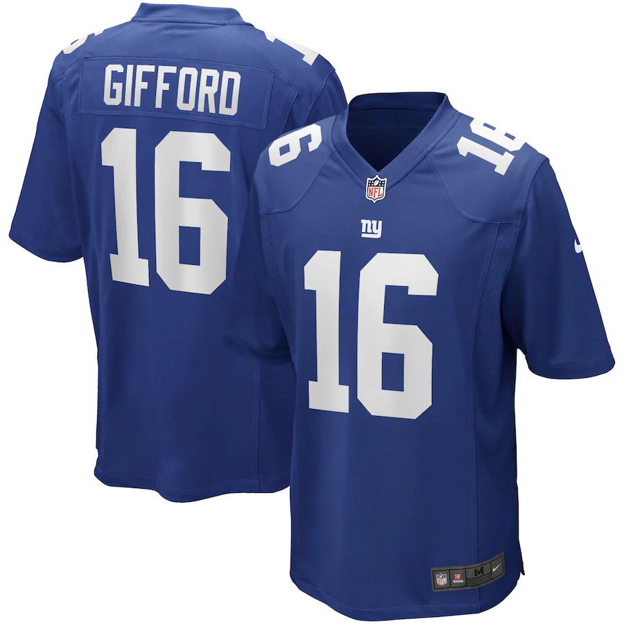 Men New York Giants 16 Frank Gifford Nike Royal Game Retired Player NFL Jersey